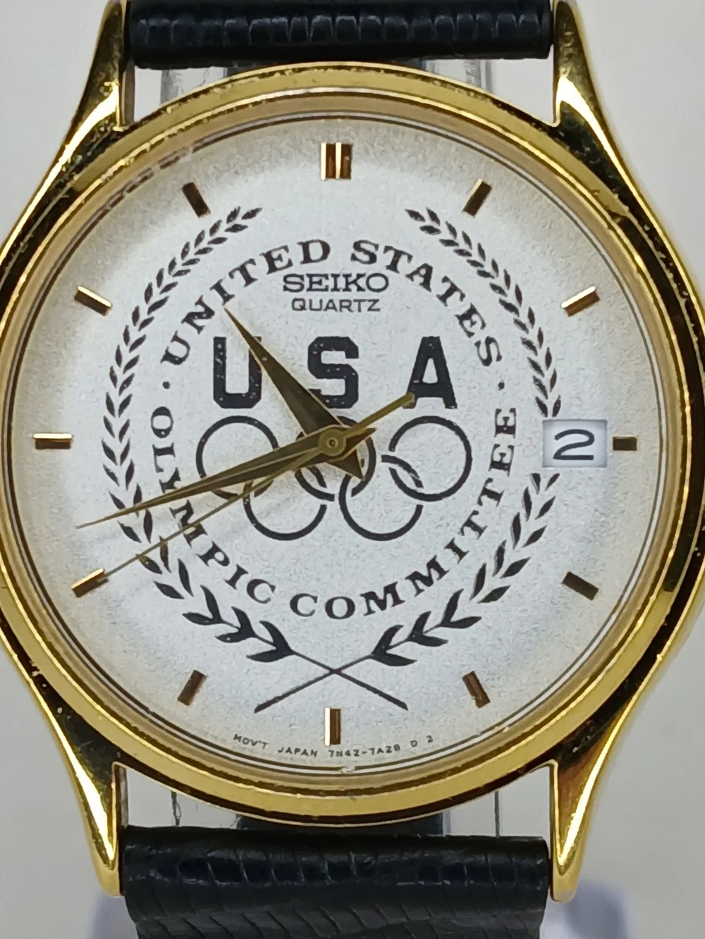SEIKO MEN'S 7N42-7A29 UNITED STATES OLYMPIC COMMITTEE WATCH New Battery